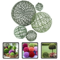 FRCOLOR 5pcs Wire Topiary Frames Flower Holding Rack Green Plastic Decorative Garden Art Holder