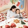 thumbnail image 5 of Manfei Winter Holiday 7-Piece Twin Bedding,Red-Green Christmas Snowflake Bedding Comforter Set,Xmas Reversible, 5 of 7