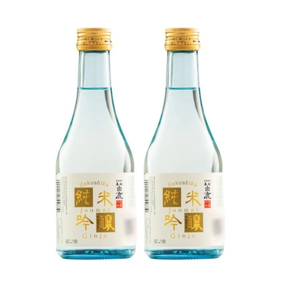 Duo Pack Sake Hakushika Kuromatsu Junmai Ginjo 300 Ml Hakushika Sake, Japones