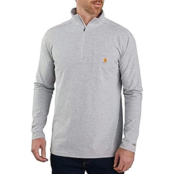 Carhartt Men's Force Relaxed-Fit Midweight LS 1/4 Zip Pocket T-Shirt