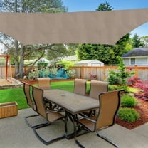 Coolmade Sun Shade Sail Rectangle 9.8' x 13.1' UV Block Canopy for Patio Backyard Lawn Garden Outdoor Activities, Sand