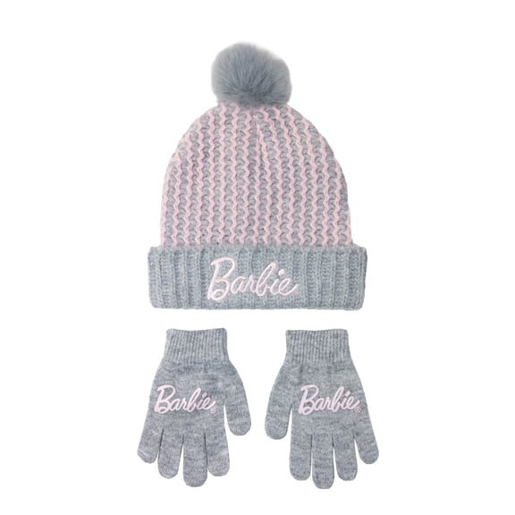Barbie Beanie Girl's Hat and Glove Set