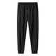 thumbnail image 1 of Pantalones largos para hombre, de lana de cordero de color liso, con forro polar, pantalones de pijama cálidos, pantalones de poliéster para hombre., 1 of 8