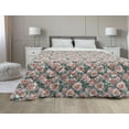 thumbnail image 1 of Floral Down Alternative Comforter, Burgeoning Daisies with Leaves on Swirling Branches, Microfiber Quilt for All Season, 5 Sizes, Green Green, by Ambesonne, 1 of 3