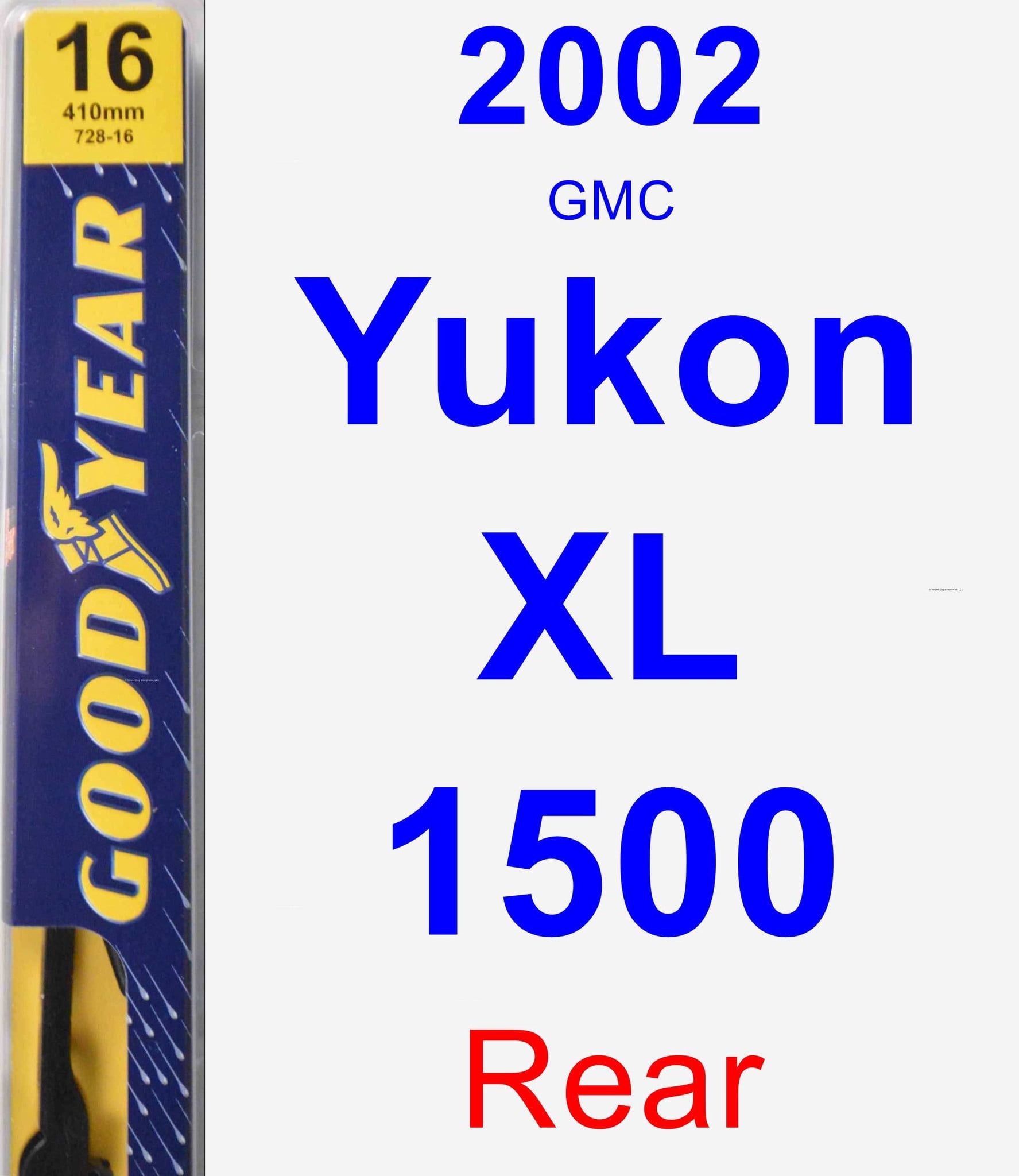 2002 GMC Yukon XL 1500 Rear Wiper Blade Premium