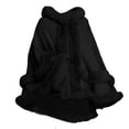 thumbnail image 4 of Women's Hooded Poncho Cape Sleeveless Cardigan Cloak With Trim Fashion Top, 4 of 8