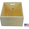 thumbnail image 2 of Wooden Pine Box with Handholes, 2 of 5