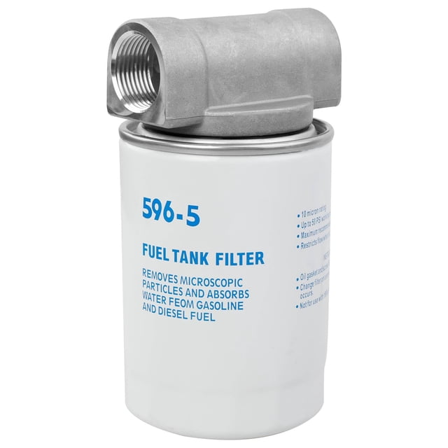 Fuel Tank Filter Kit with 3/4 NPT Top Cap Compatible with Fuel Pumps Transfer Tanks, 10 Micron Diesel Filter