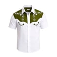 thumbnail image 4 of CONZONE Mens Buttons Down Shirts Short Sleeve Shirts for Men Trendy Western Cowboy Embroidery Collared Soft Lightweight Summer Tops, 4 of 4