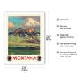 thumbnail image 2 of Montana - Absaroka Mountains - Northern Pacific Railway - Vintage Travel Poster by Gustav Wilhelm Krollmann c.1920s - Fine Art Matte Paper Print (Unframed) 20x26in, 2 of 4