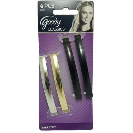 Goody Classics Metal Domed Barrettes 4 ea (Pack of 6)
