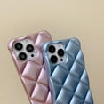 thumbnail image 2 of Plaid Solid Color Luxury Four Corners Anti Drop TPU Case Compatible with iPhone Case (Pink,iPhone 15 Pro), 2 of 7