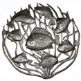 thumbnail image 1 of Art Mural en Métal Poisson en Corail Diamètre 24 Po., 1 of 1