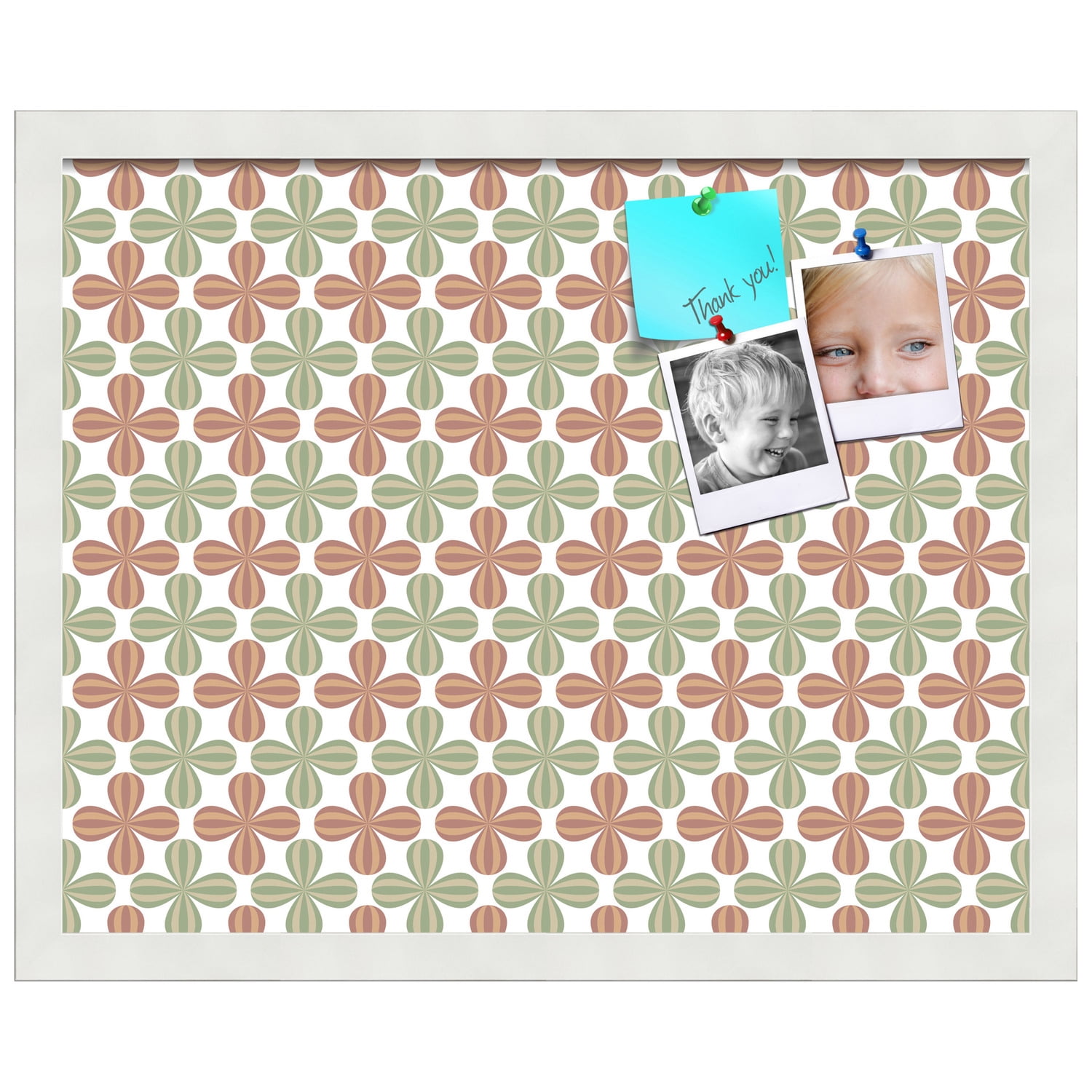 PinPix ArtToFrames 18x14 Custom Cork Bulletin Board    Poster Board Has a Fabric Style Canvas Finish, Framed in Satin White Frame (PinPix-558)