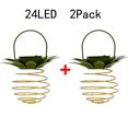 thumbnail image 1 of Juego de 2 luces solares colgantes de piña para exteriores, impermeables (24 LED), 1 of 5