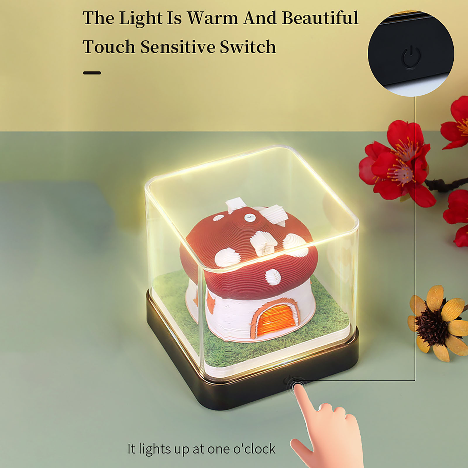 Time Piece Calendar 2026,Tear Away Calendar,3D Calendar 2026,3D Hand Torn Calendar,Tree House Paper Sculpture Calendar with Lights,for Note Taking,Decorative Ornament
