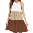 thumbnail image 4 of Ashirexll Robes pour Filles Enfants Sans Manches Mode Col Rond Patchwork Ludique Été Décontractée Robe d'Été pour Préadolescentes, 4 of 4