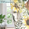 thumbnail image 4 of Yayeee Window Curtains Light Filtering 63"x42" Grommet Panel Pair Home Living Room Decor, Dog Sunflower Pattern, 4 of 7