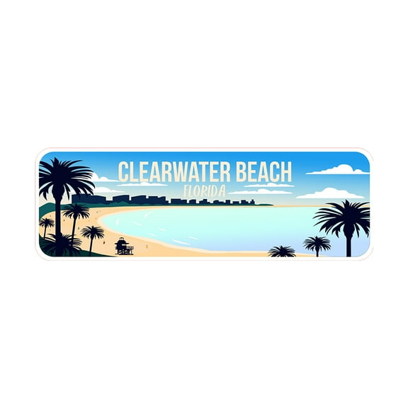 Standard Plus Clearwater Beach, Florida Wall or Door Sign | Famous US Beaches Souvenir - Small
