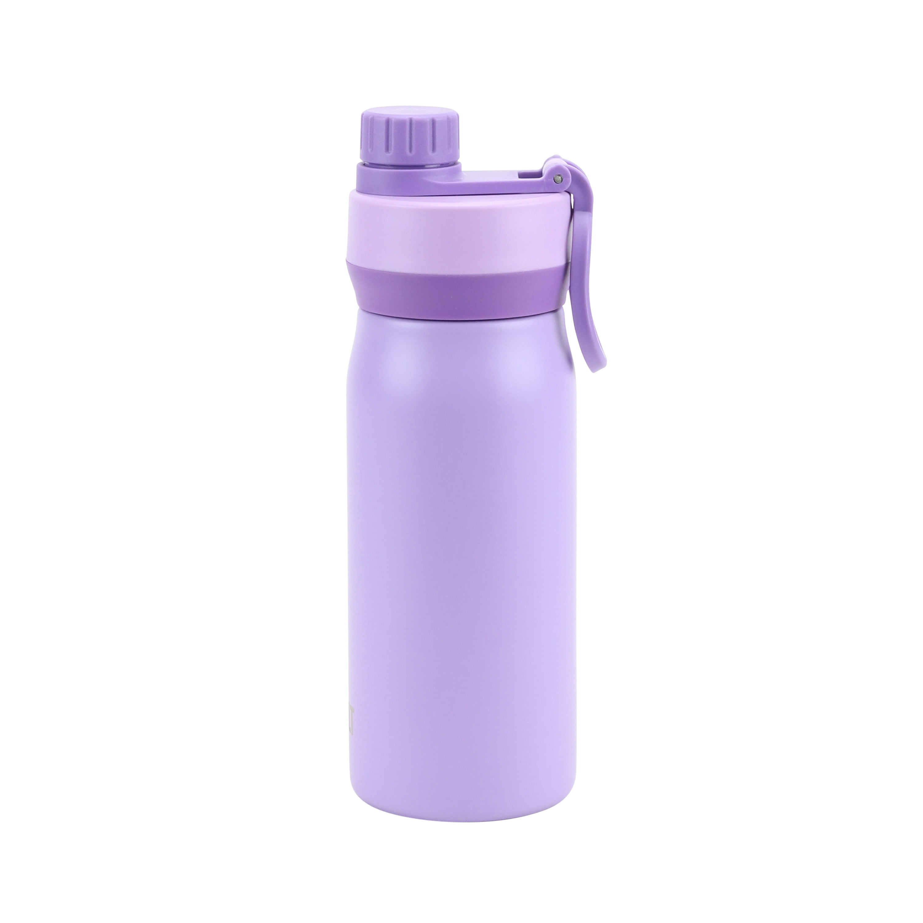 Built 16-Ounce Cascade Stainless Steel Water Bottle with Leakproof Chug Lid, 16 fl oz, Purple