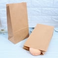 thumbnail image 4 of 100pcs Kraft Paper Food Pouch Square Bottom Packaging Bag Practical Paper Container Takeaway Packing Bag for Shop Restaurant (18x9x5.5cm), 4 of 8