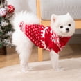 thumbnail image 4 of Reheyre Pet Sweater Windproof Soft Round Neck Breathable Thickened Keep Warm Autumn Winter Dog Cat Two-legged Fawn Stripe Clothes Pet Supplies, 4 of 9