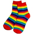 thumbnail image 5 of Women Novelty Rainbow Striped Multi Colour Pattern Ankle Socks, 5 of 5