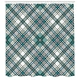thumbnail image 3 of Ambesonne Checkered Shower Curtain, Modern Country Look, 69"Wx70"L, Aqua Pale Grey White, 3 of 3
