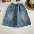 thumbnail image 6 of BYHONG Boy Baggy Jorts High Waisted Wide Leg Loose Denim Jean Shorts Cute Casual Y2k 2025 Trendy Summer Shorts with Pockets Blue 100, 6 of 6