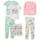 thumbnail image 1 of Conjunto de pijama Simple Joys by Carter's Girls 4T, 6 piezas, algodón, 1 of 3