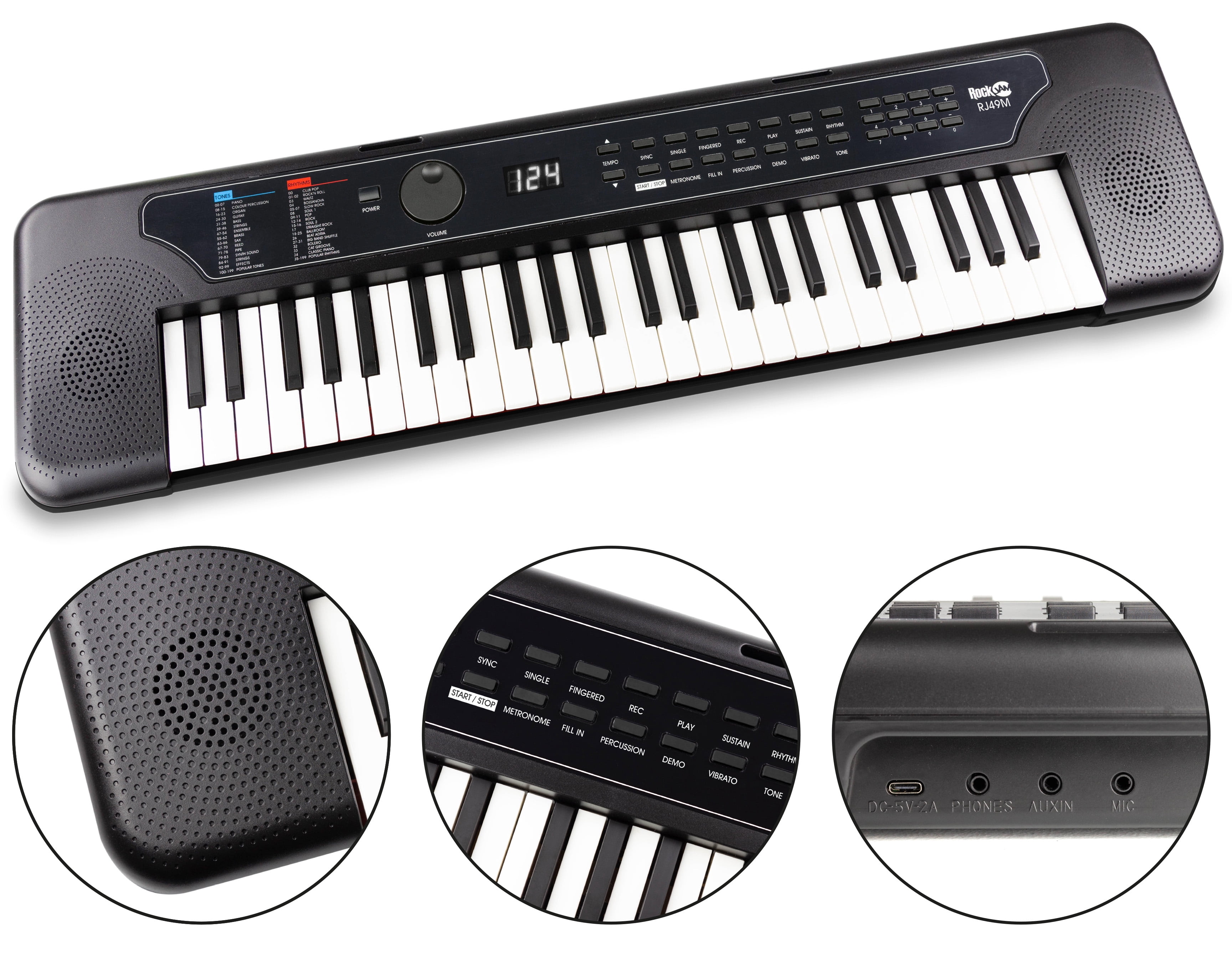 RockJam Go - Controlador de teclado MIDI USB y Bluetooth de 25 teclas