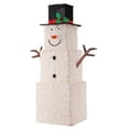 thumbnail image 5 of National Tree Company Pre-Lit Christmas Decoration, White, Snowamn, Frosted, Square, 120 Cool White LED Lights, 42 Inch, 5 of 5