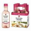 Sutter Home White Zinfandel California Wine, 4 Pack, 187 ml Plastic Bottles, 9.5% ABV