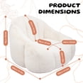 thumbnail image 2 of Large Flower Bean Bag Chair, Comfy Floral Shaped Floor Lounger, Oversized Faux Fur Sofa Chair for Kids & Adults, Aesthetic Room Decor, Beige, 2 of 7