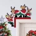 thumbnail image 1 of Fiudx Pegatina de Papá Noel para Puerta, Decoración Navideña con Reno y Diseño de Muñeco de Nieve, Fácil de Aplicar, Decoración Temporal, para Fiestas y Uso En El Hogar, Idea de Regalo Perfecta, 1 Ju, 1 of 5