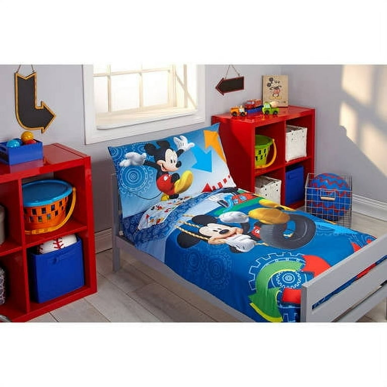 Disney Mickey Mouse Adventure Day 4 Piece Toddler Bedding Set