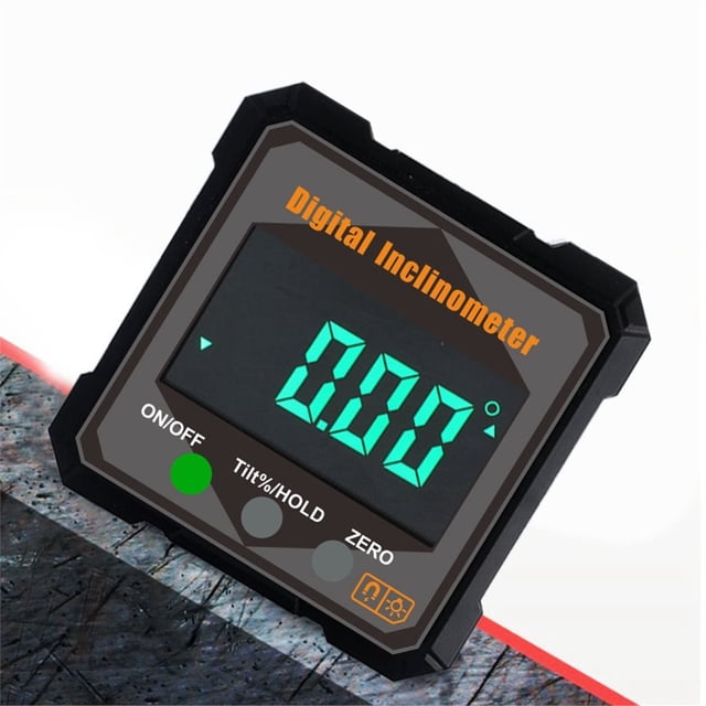 Digital Inclinometer Angle Finder 4-Sided Magnetic Laser Inclinometer IP54 Waterproof Woodworking Tools