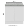 thumbnail image 2 of Mueble de cocina Madesa 2 puertas 80 cm Blanco G2480009GL, 2 of 9