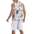 thumbnail image 2 of Sikiie Lilies Flowers Basketball Jersey Reversible Men's Mesh Athletic Sports Shirts Training Practice S-4XLLarge, 2 of 6