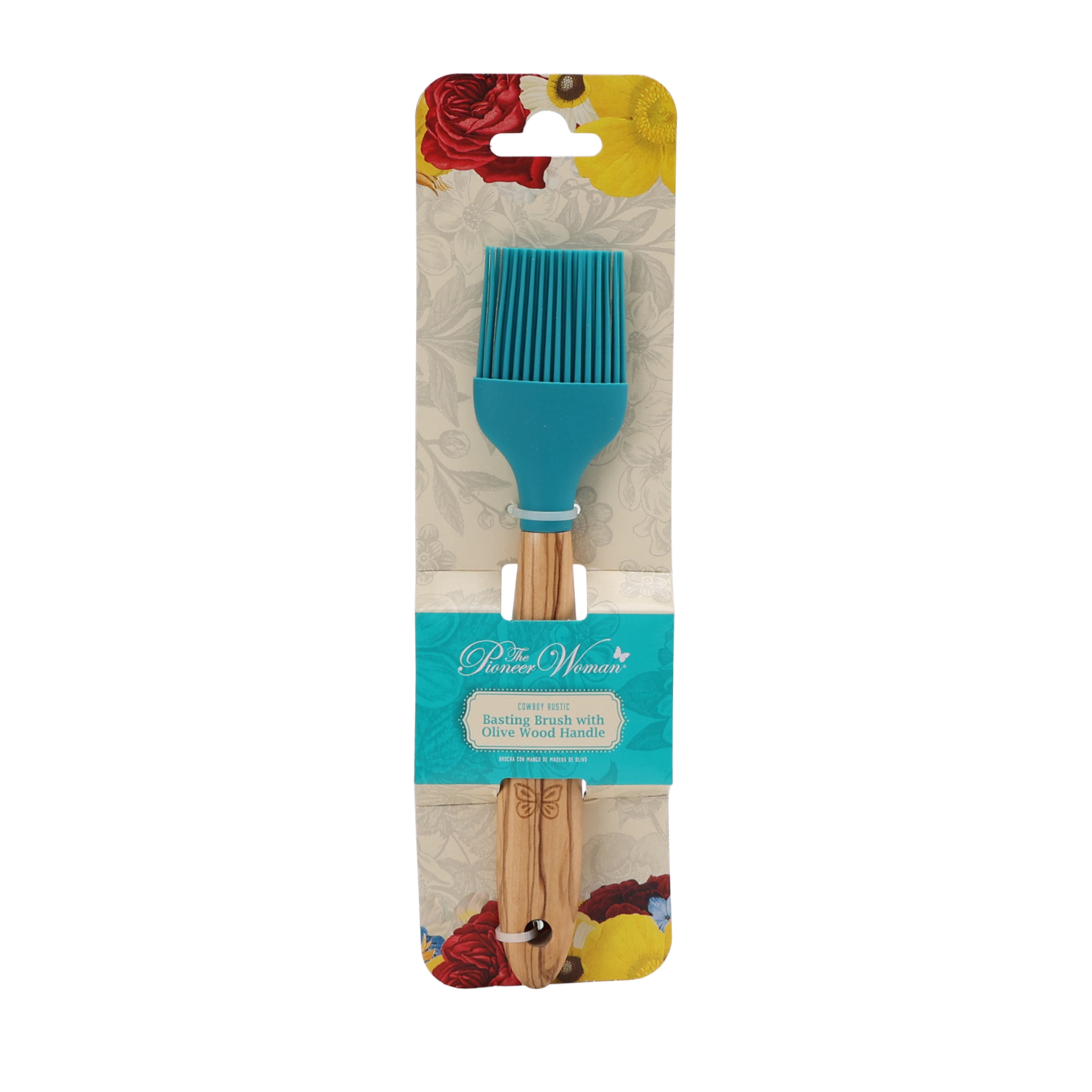 The Pioneer Woman Olive Wood 8.50 in Heat-Resistant Basting Brush