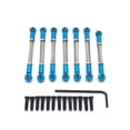 thumbnail image 1 of Metal Servo Link Linkage de enlace ajustable RC 1:10 Actualización de rastreadores Reemplazo de suministros de piezas de repuesto para WLTOYS 104001 Paquete azul de 7 Inevent FN009881-05, 1 of 7