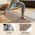 thumbnail image 4 of Beige Geometric Diamond Wave Pattern Hot Yoga Mat Towel Non Slip for Hot Yoga - Quick-Drying Yoga Mat Cover with 4 Corner Pockets with Travel Bag - Hot Yoga Towel Non Slip 70"x26", 4 of 6