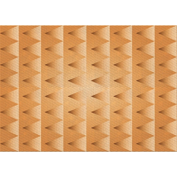 Ahgly Company Machine Washable Indoor Rectangle Transitional Neon Orange Area Rugs, 2' x 3'