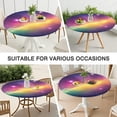 thumbnail image 7 of Colorful Tie Dye Nebula Pattern Round Fitted Tablecloth with Elastic Edge,Dining Table Cover Waterproof,Outdoor Round Tablecloth for Camping,Dining,Indoor and Outdoor, 7 of 7