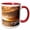 Red/White, variant on 3drose, Canada, Repulse Bay, Polar Bear and Cub on Sea Ice at Sunset., 11oz Two-tone Red Mug