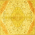 thumbnail image 1 of Ahgly Company Indoor Square Persian Yellow Traditional Area Rugs, 5' Square, 1 of 4