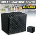 thumbnail image 4 of Bread Maker Cover, Cotton Quilted Diamond Stitching Bakeware Protector,Kitchen Toaster Appliance Dust Cover, Machine Washable(Black, 17"x11"x15"), 4 of 4
