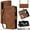 Brown, variant on ELEHOLD for Samsung Galaxy Z Fold5 Wallet Crossbody Case,Large Capacity Card Slots Zipper Purse Kickstand Function Magnetic Clasp Shoulder Strap Wrist Lanyard Leather Case for Samsung Z Fold5,Brown
