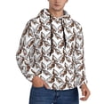 thumbnail image 2 of Uemuo Chickens Peck Grain Pattern Men's Hoodie - Casual Pullover Hoodie with Kangaroo Pocket, Stylish Hooded Sweatshirt for Everyday Wear-Small, 2 of 7