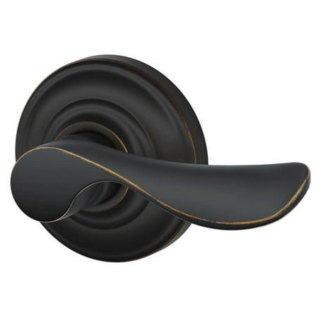 - Schlage FA170-CHP-RH Champagne Right Handed Single Dummy Door Lever with Decorative Andover Trim
